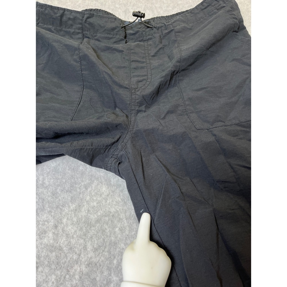 Y2K Aeropostale Black Parachute Pants Bungee Hem Utility Cargo Baggy Joggers XS - Picture 11 of 12